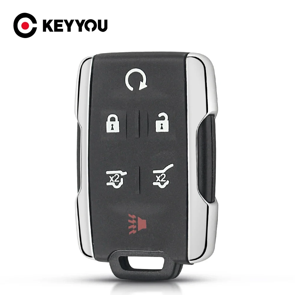 

KEYYOU 5+1 6 Buttons Remote Key Shell Case Fob For Chevrolet Colorado Silverado 2014 2015 2016