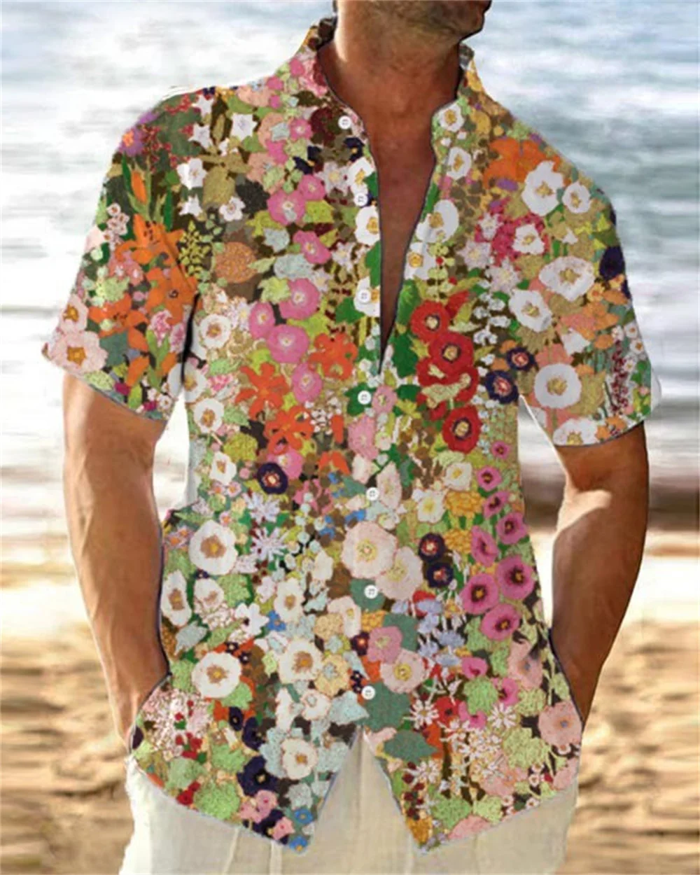 thumbnail image 1 of Nuevas camisas hawaianas para hombre, camisas casuales de verano con estampado 3D de atardecer, camisas de manga corta con solapa, blusas de calle, ropa para hombre y mujer, 1 of 5