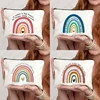 Rainbow Print Makeup Bag It Takes A Big Heart To Shape Little Minds Perfect Stationery Supplies Bag and Graduate Teachers Gift 1