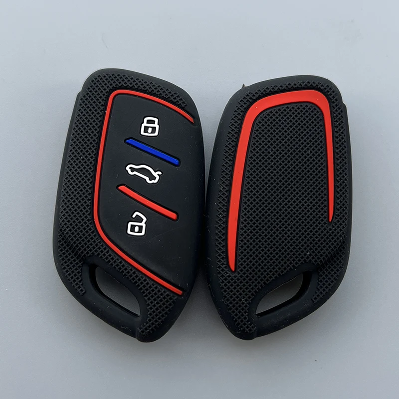 Car Key Shell 3 Button Silicone Car Key Cover Case For MG ZS EV MG6 EZS HS EHS For Roewe RX5 i6 i5 RX3 RX8 ERX5