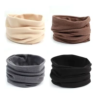 Solid Color Short Velvet Scarf for Women Winter Warm Fake Collar Cover Unisex Cycling Neck Protection Scarves Plush Neckerchiefs 1