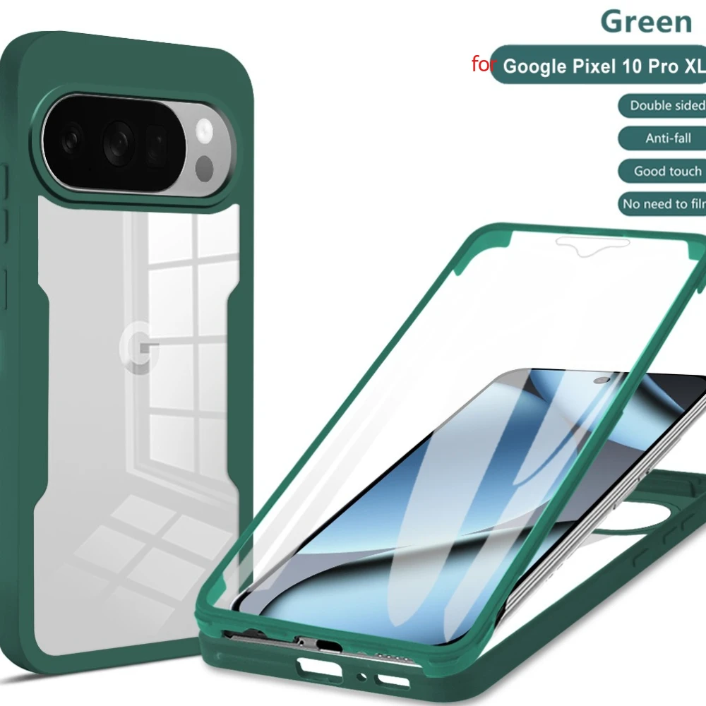 360 Full Protection Shockproof Clear Phone Case with Front and Back Coverage