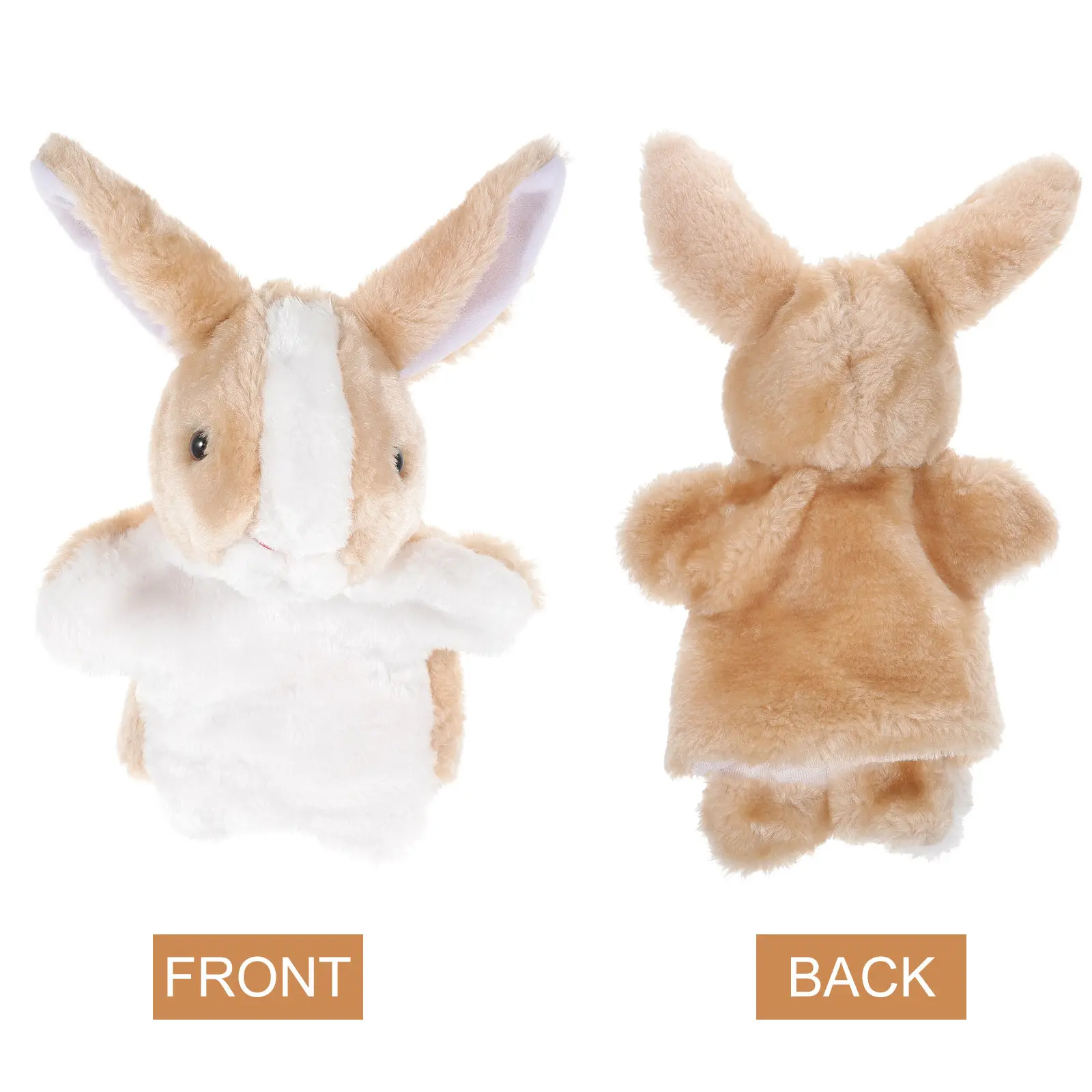 2Pcs 동물 손 인형 부드러운 토끼 토끼 인형 어린이를위한 대화 형 스토리 텔링 인형 동물 손 인형