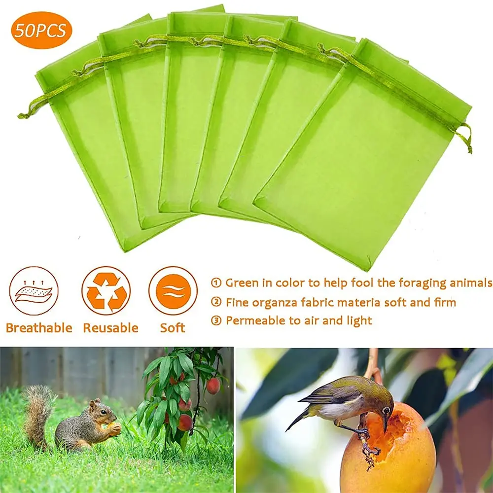 Description Picture 6 of item10-100pcs Plant Protection Bags Fruit Grow Bags Netting Mesh for Vegetable Strawberry Grapes Pest Control Anti-Bird Garden Tools