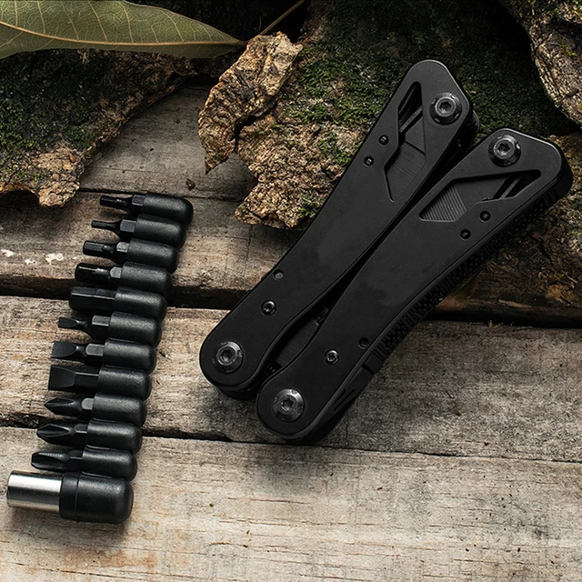 Stainless steel multi-function pliers outdoor mini folding pliers emergency tool pliers EDC Multifunction Military Tactical - Image 2