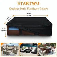 1 Piece Garden Furniture Cover Waterproof And Windproof Uv 210D Oxford Cloth Protective Cover For Garden Table 2