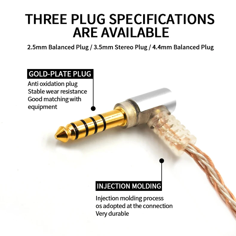 8 Core Silver Plated 2.5 3.5 4.4mm Balanced Cable To 2pin Connector Upgrade Cable For Sennheiser IE8 IE80 IE8i IE80S Earphone