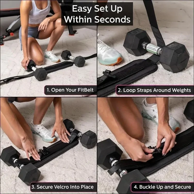 Adjustable Weighted Waist Belt, for Home Workouts,