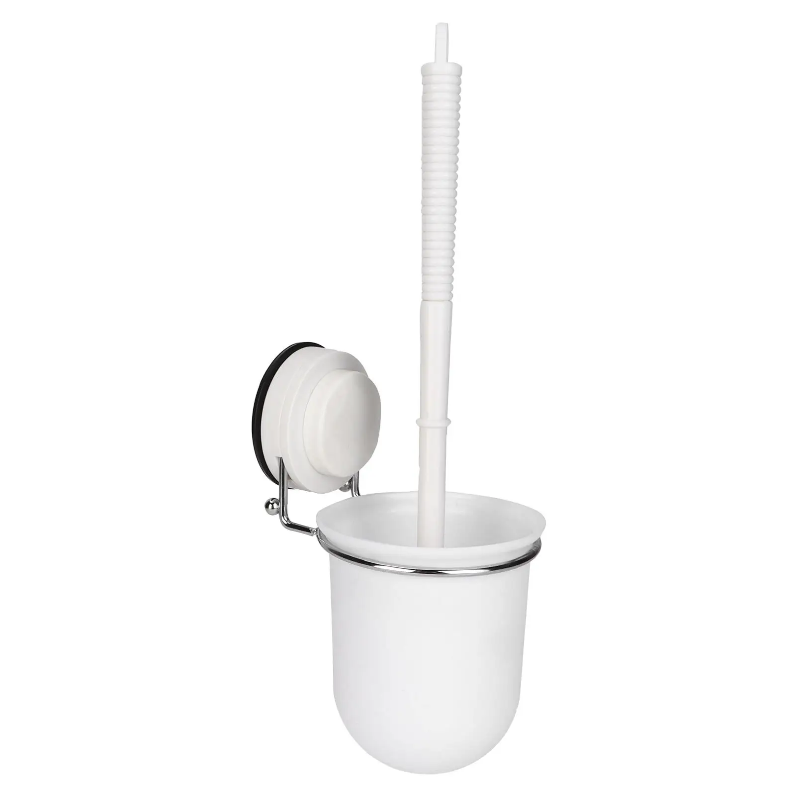 Plastic Suction Cup Toilet Bowl Brush Set For bathroom Cleaning Kit, Wall Mounted, 33x12x10.2cm