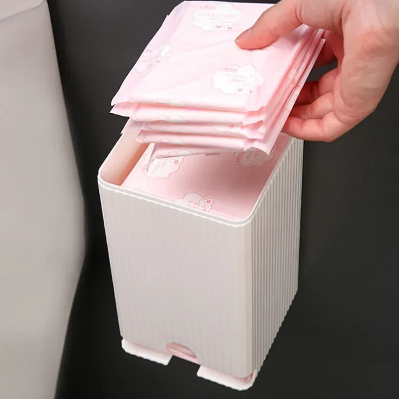 Wall-Mounted Waterproof Bathroom Organizer Versatile Dustproof Sanitary Napkin & Craft Storage Box bathroom organizer shelf