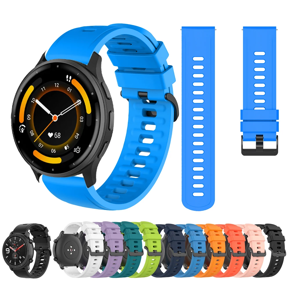 Premium 22mm Silicone Smartwatch Strap - Stylish & Durable Watch Band Bracelet