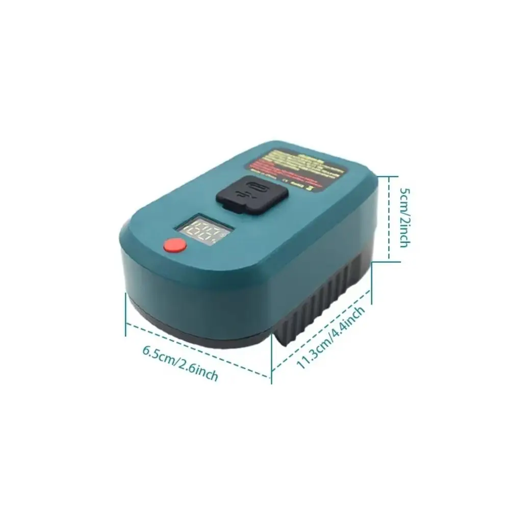 마키타/디월트/밀워키/보쉬용 타입-C 포트 및 USB 포트 QC3.0 고속 충전기 휴대용 65W 배터리 컨버터 어댑터