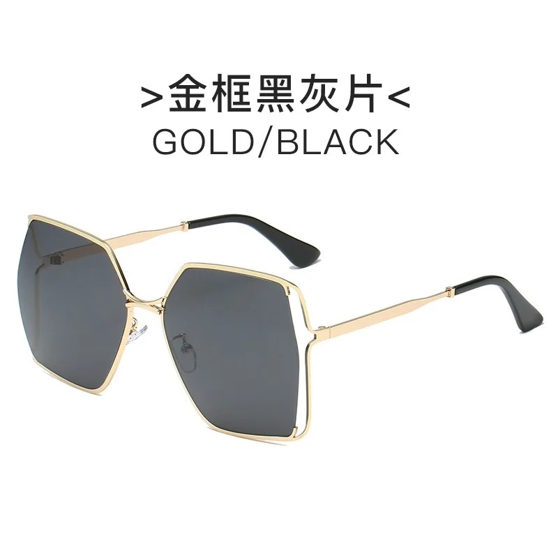 Y2K Gradient Square Sunglasses for Women - Oversized Hollow Lens, Vintage Alloy Frame UV400 Shades 선글라스