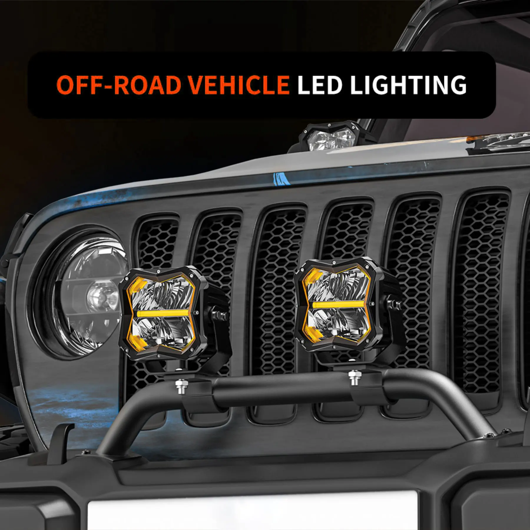 5inch Additional LED Headlights Work Light Bar Daytime LED Work 6000K Spot Comb