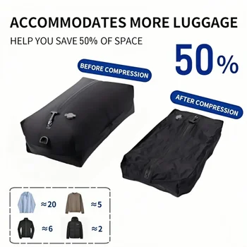 Vacuum Storage Bags for Clothes, Thickened TPU Air Tightness Compression Bags for Home Travel Moving, Waterproof Space Saver 2