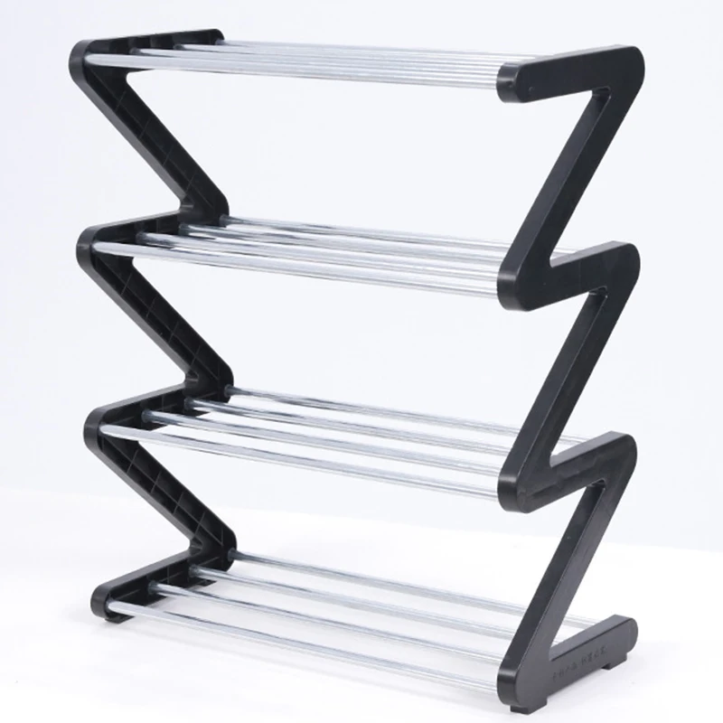 Hot Sale Space Saving Shoe Shelf 4 Tier Multifunctional Folding Shoe Storage Cabinet