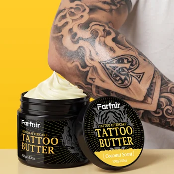 Burro per tatuaggi da 100 g, estratto naturalmente, illumina i tatuaggi e idrata la pelle.