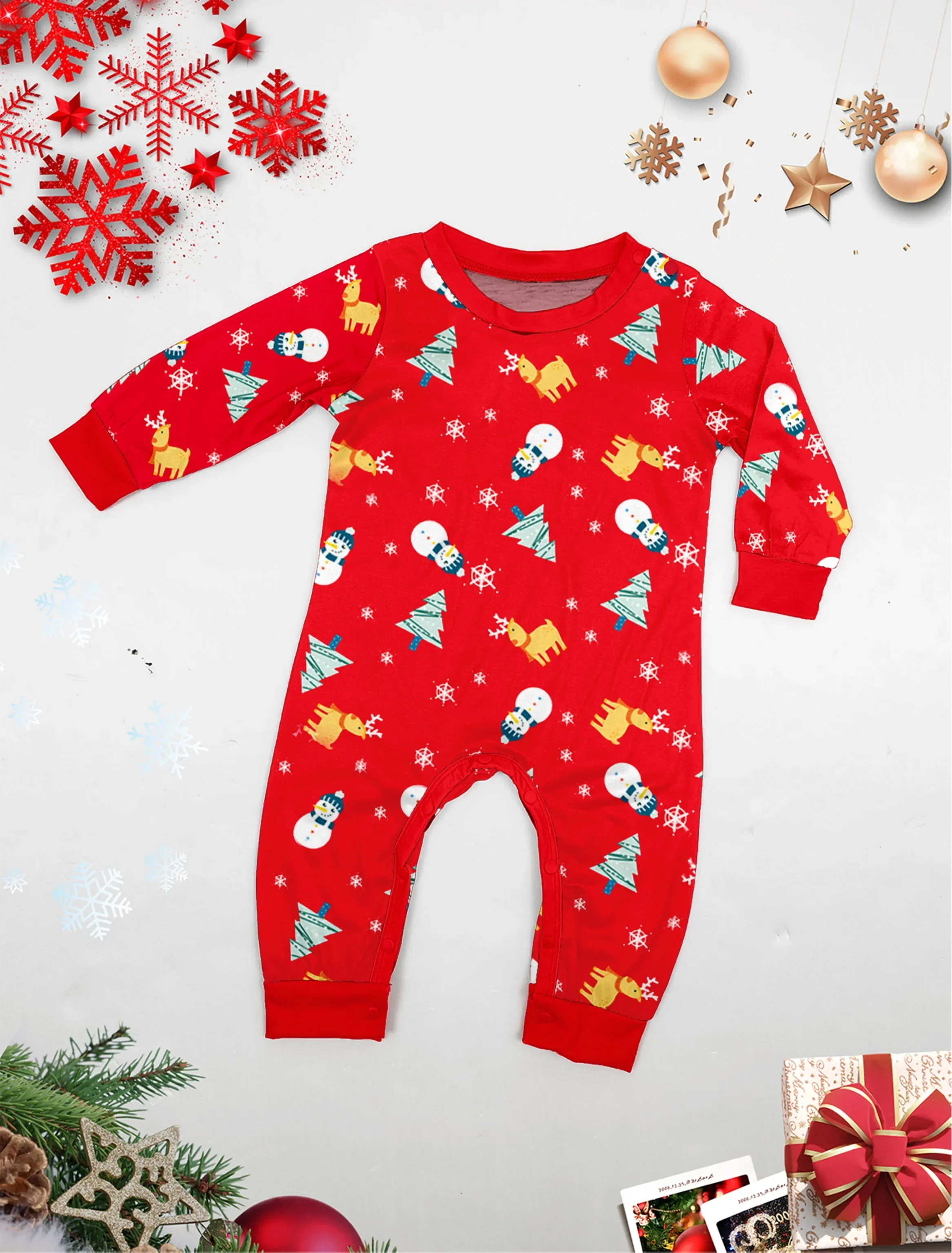 Merry Xmas Adults Kids Matching Outfits Allover Print Baby Boys Girls Christmas Pajamas Set Cute Soft Sleepwear Family Look