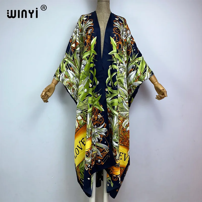 

Женское платье-кафтан с длинным рукавом, в африканском стиле