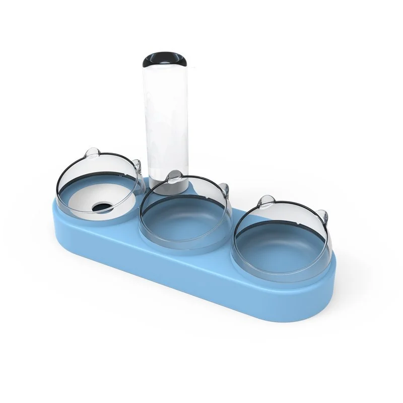 thumbnail image 1 of Cuenco para gatos con fuente para beber, cuenco automático de cerámica para comida de gato, cuenco para comida para gatos con inclinación para la vértebra cervical, 1 of 5