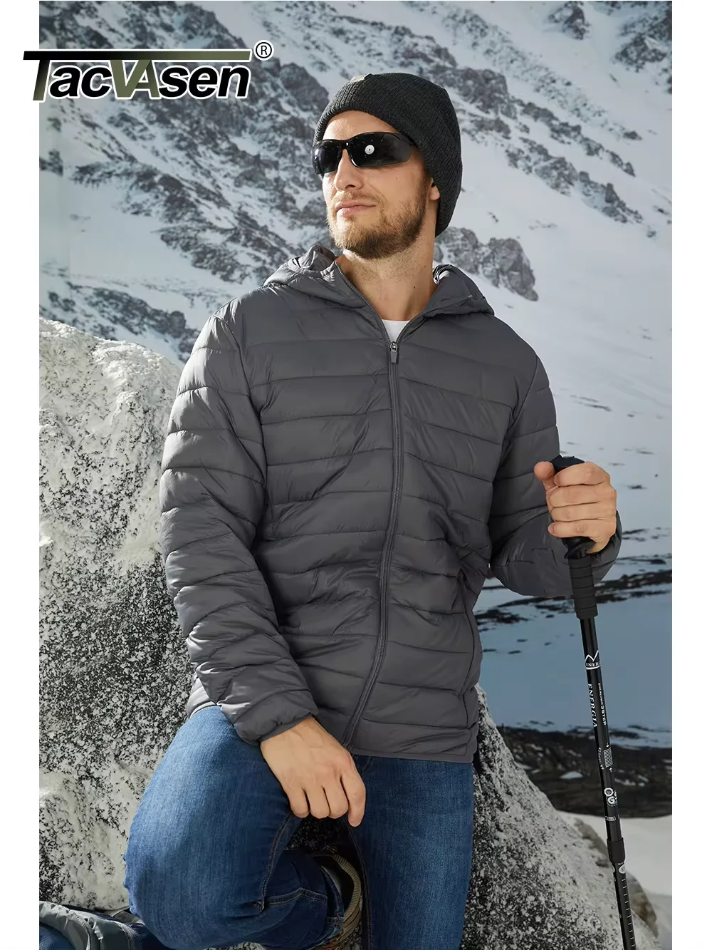 Abrigo Cortavientos Abrigos Para Hombre Baratos TACVASEN Chaqueta