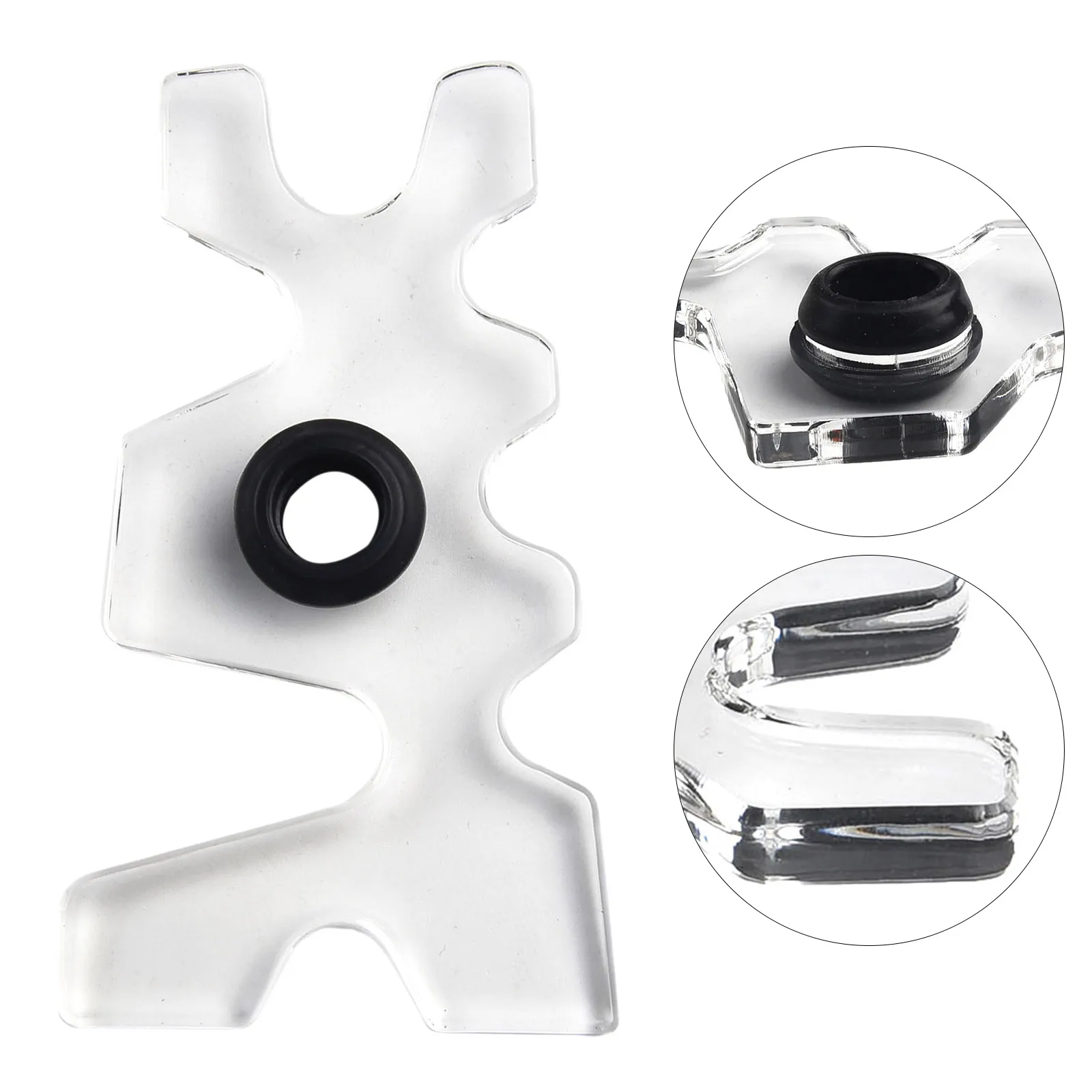 Billiard Shaft Billiard Bridge Stick Transparent Billiard Cue Bridge Rest Clear Pool Snooker Cue Head Holder Adjustable Height Rubber Grommets