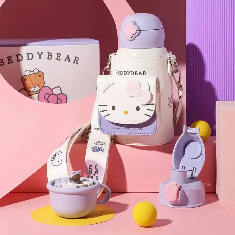 

850 мл Kawaii Cinnamoroll термос чашка аниме нержавеющая сталь Бутылка горячей воды большой емкости Термокружка посуда для напитков для девочек детей