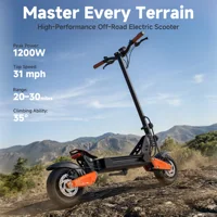 Trottinette électrique AOVOPRO G67 1200W, capacité de la batterie 48V13.5AH, autonomie de 35-50KM, trottinette électrique tout-terrain, pneus gonflables de 10 pouces 6
