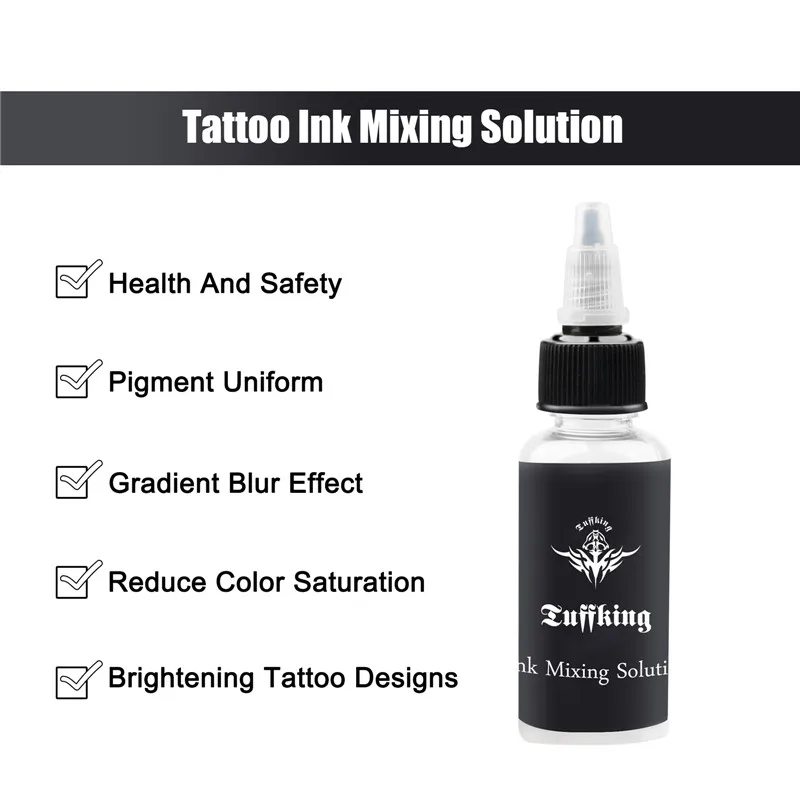 Color Mixing Solution Pigment Tattoo Ink Colorant Blender Diluent Thinner Color Enhancer Tattoo Ink for Makeup Art 30ml