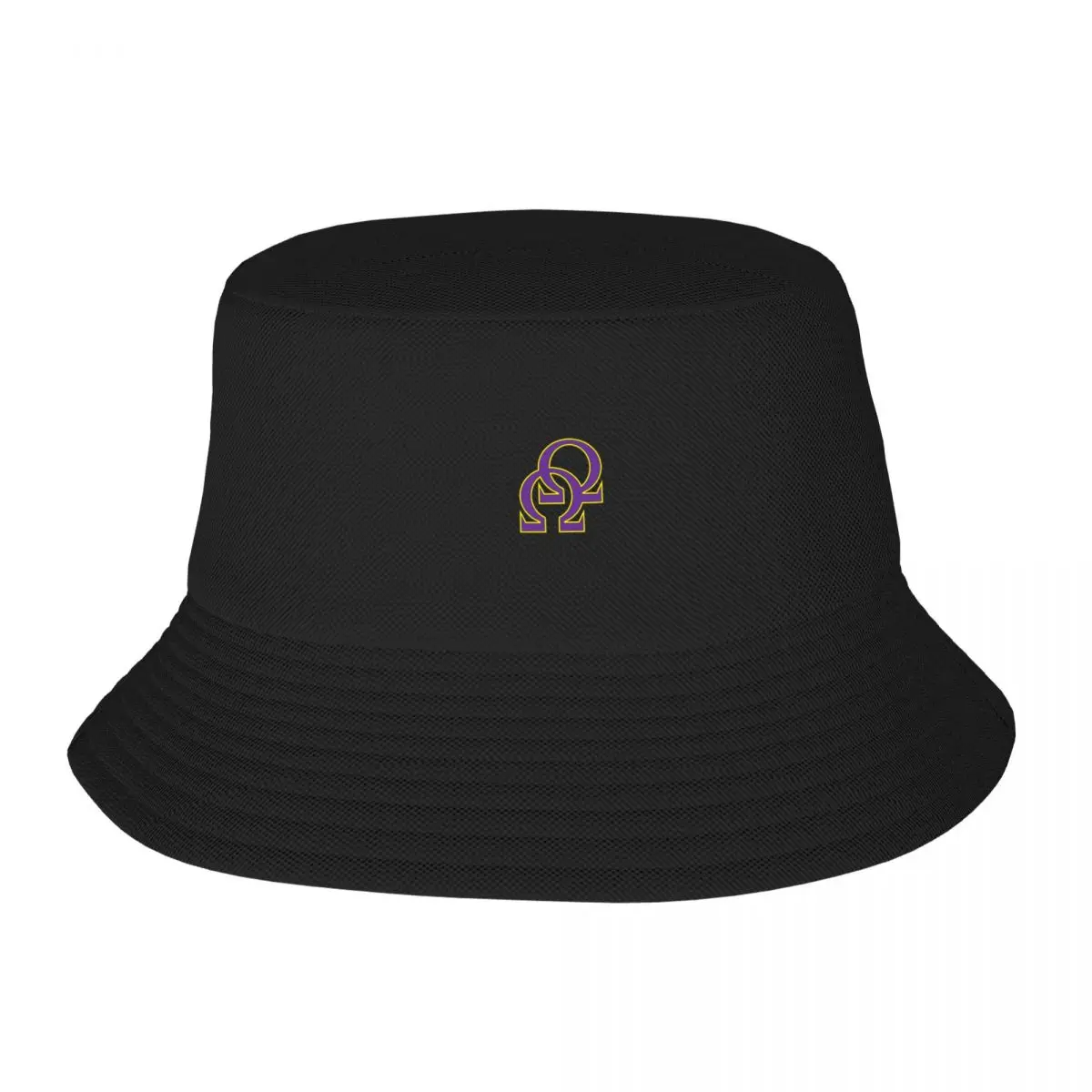 Que Double Omega Purple Gold Psi Phi Long T-Shirt Cappello Da Pescatore |-F-|