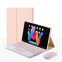 Bluetooth Wireless Keyboard Cover Case for 11-Inch Tablets, with Magnetic Closure (Pink TO MO)
