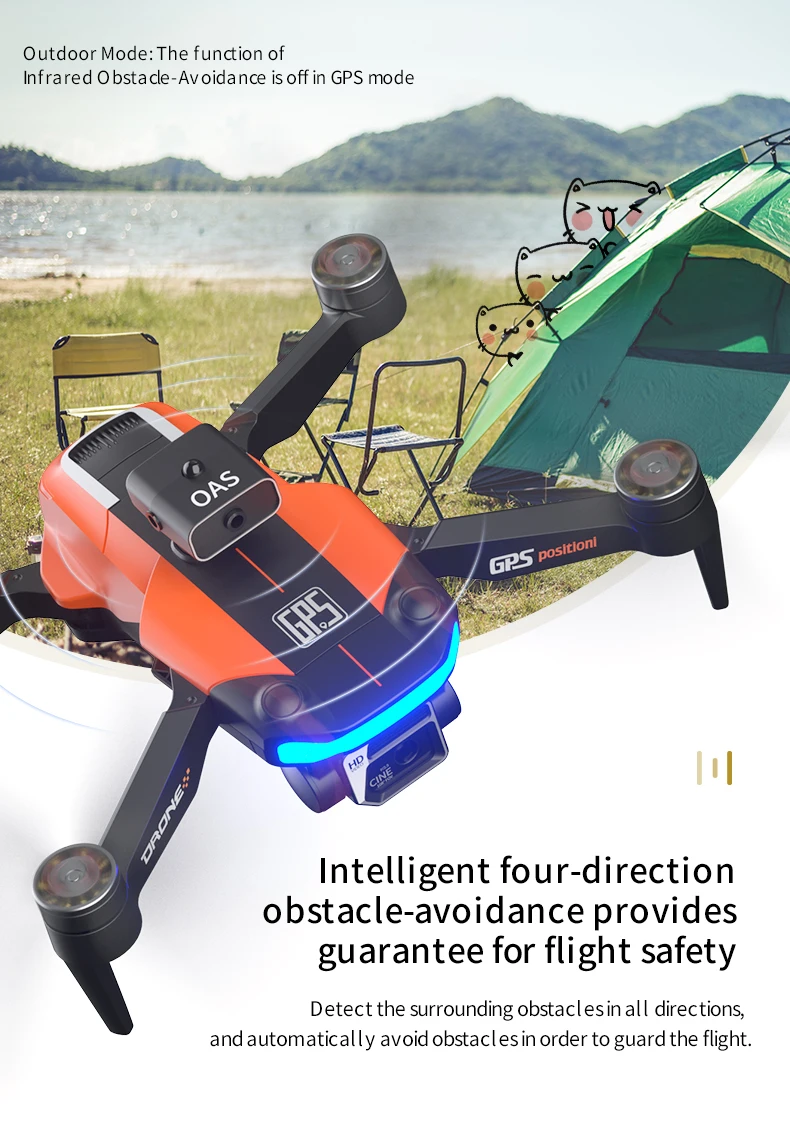 JJRC X26 Drone, Outdoor Mode: The function of Infrared Obstacle-Avoidance is off