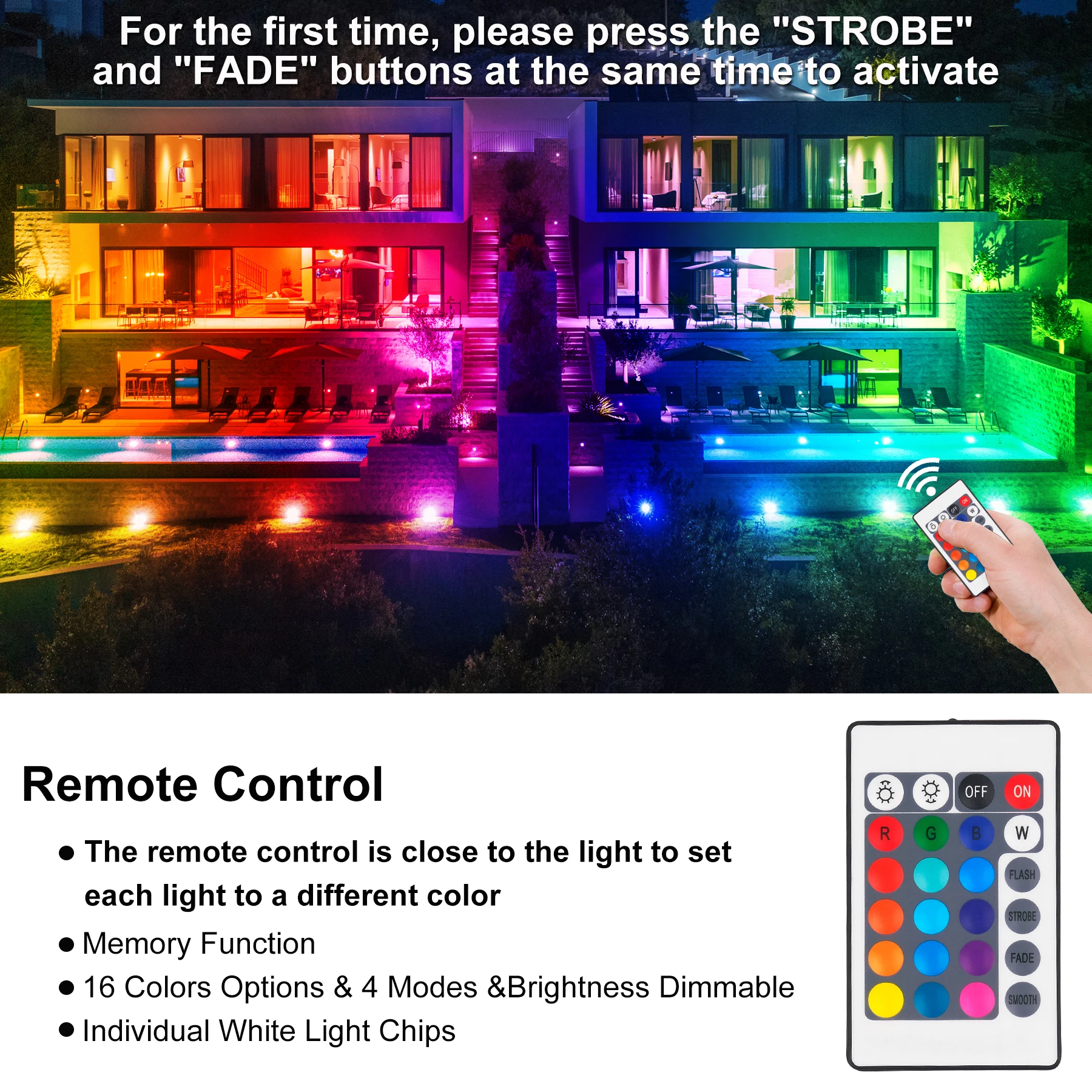 EU/US/UK Plug COB Super Bright Spotlight Led Garden Light Lawn Lamp Low Voltage Landscape Lighting Waterproof Outdoor Lamp 4