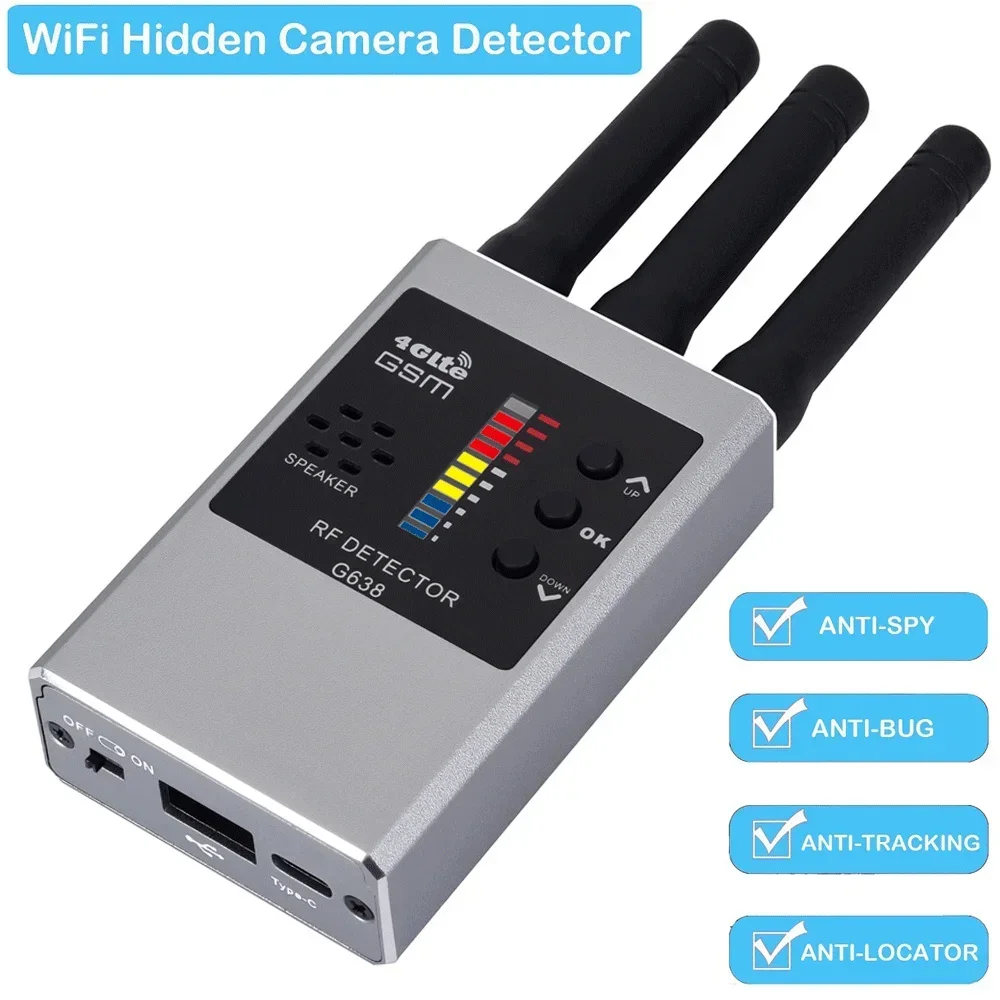 gps signal Detector Hidden Spy Camera Finder Anti-Spy Listening Device Detector Cell Phone Bugs Wireless GPS Tracker