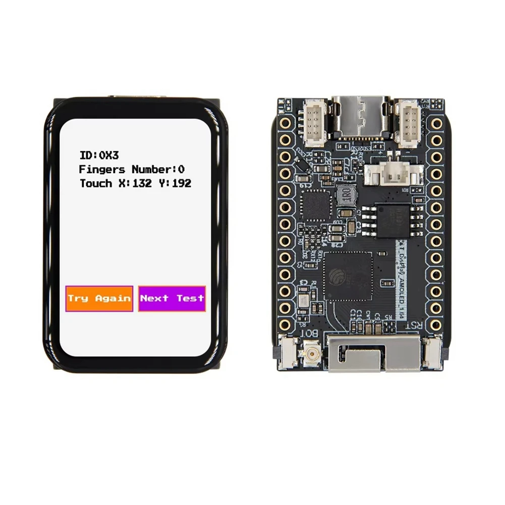 B68A T-Display-S3 ESP32-S3 AMOLED 1.64인치 ICNA3311 터치 디스플레이 화면 플래시-16MB PSRAM-8MB WIFI 블루투스 무선 모듈