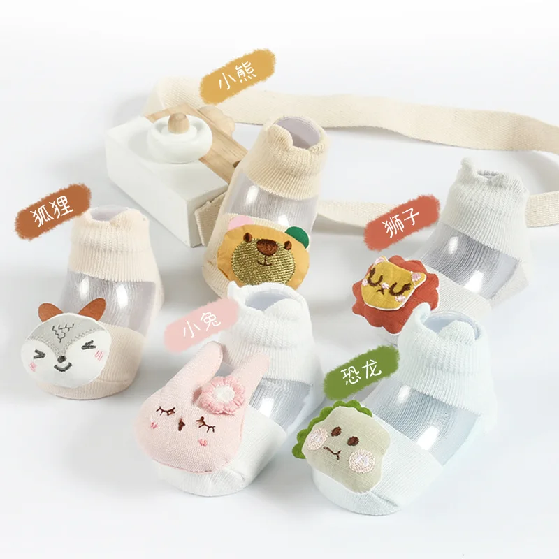 Cute Cartoon Animal 3D Baby Socks Breathable Thin Mesh Socks for Boys Girls Newborn Infant Toddler Socks 0-3Y