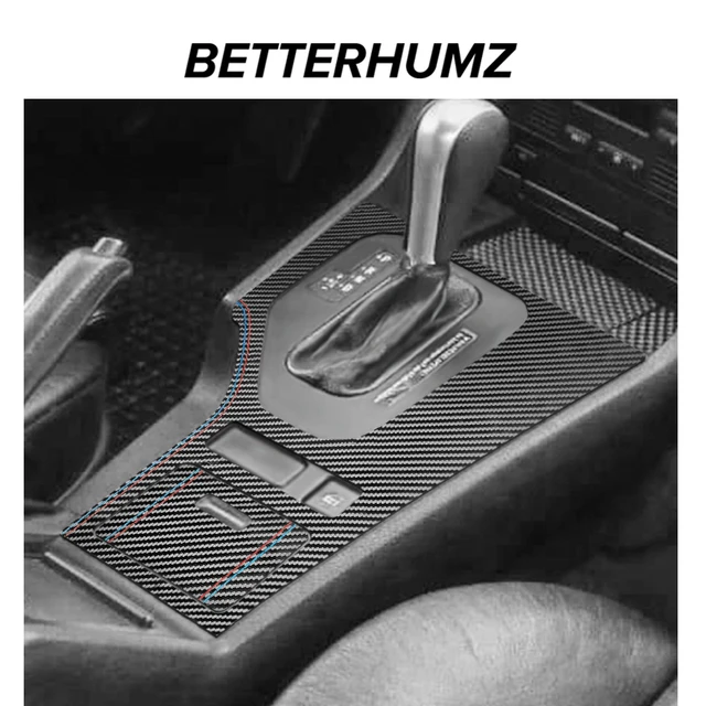 For BMW E39 Series 5 Made of Alcantara Center Console Gear Shifter Panel Trim Cover Performance Sticker Car Interior Accessories 3