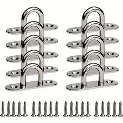 Stainless Steel Screw Hooks & Mounting Kit for Marine & Wall Installations (30pcs)