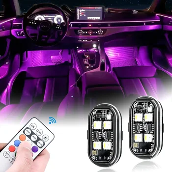 Luce decorativa per interni auto, luce LED che cambia auto con telecomando, luce decorativa per auto, camion, SUV, accessori per auto