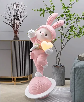 

Большой интеллектуальный голосовой Bluetooth-звук, Космический кролик, украшение для пола, подарок для украшения дома