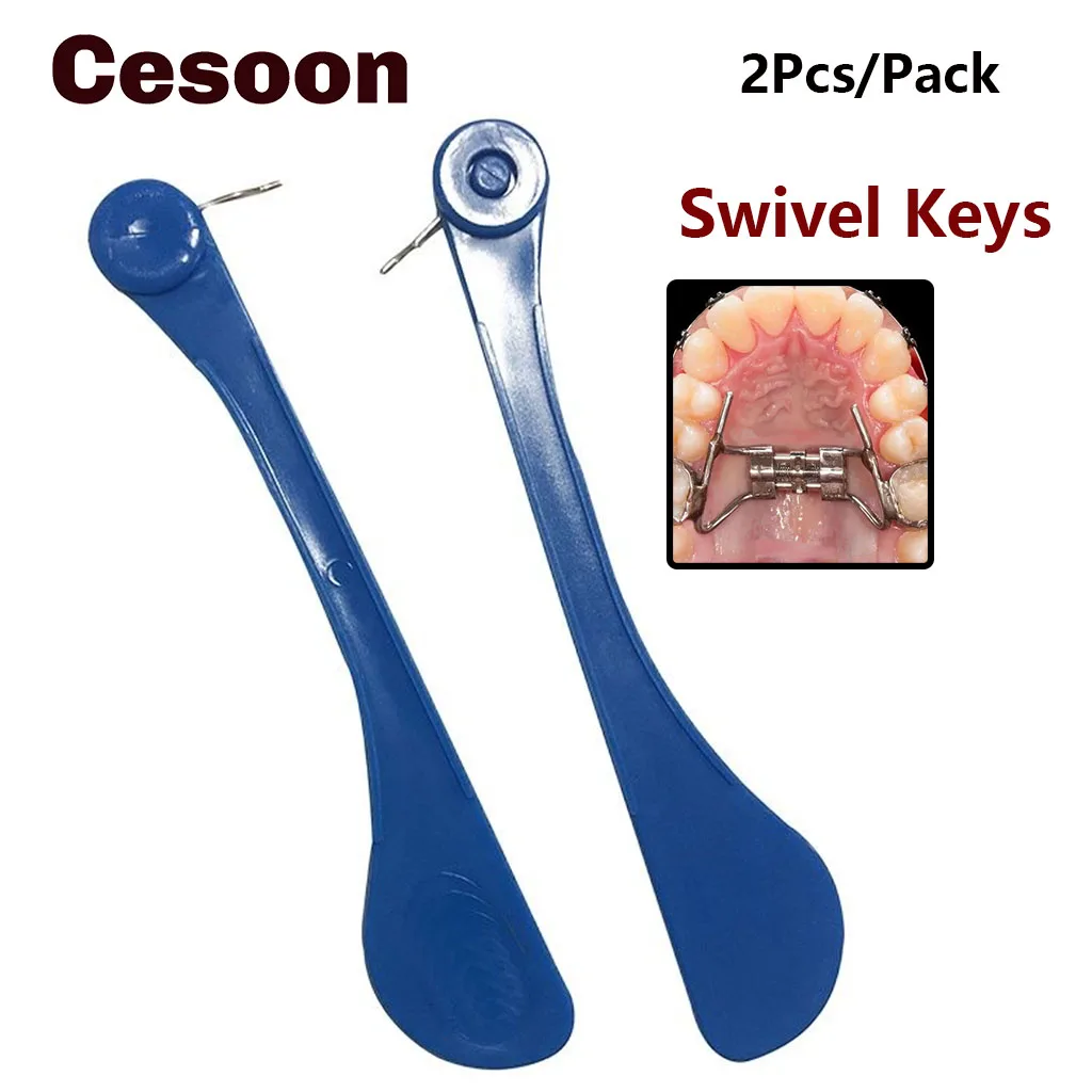 Cesoon 2pcs/pack Dental Orthodontic Implant Expansion Screw Rapid Palatal Expander Swivel Keys