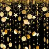 10~40PCS Star Disc Party Flower Durable Photo Background 4 Meters 6 Optional Birthday Party Decorations Sewing Paper Flower 3