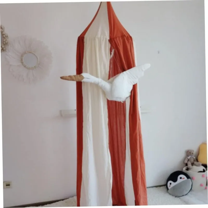 New INS White Swan Hanging Ornament - Nordic-Style Plush Goose Doll, Large Soft Toy for Kids' Room Decoration Creative