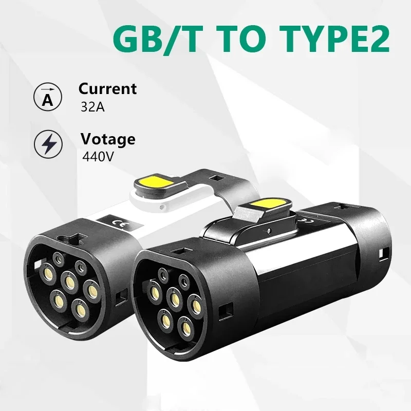 GBT to Type 2 EV Adaptor IEC 62196 To GB China Standard Cars Charge Converter Adapter 32A Pass CE Certification,ev charging adapter