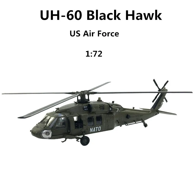 

1/72 Scale UH-60 Black Helicopter Air Model USA Fighter Aircraft Airplane Diecast Toys Collection Display Toys Collection Gifts