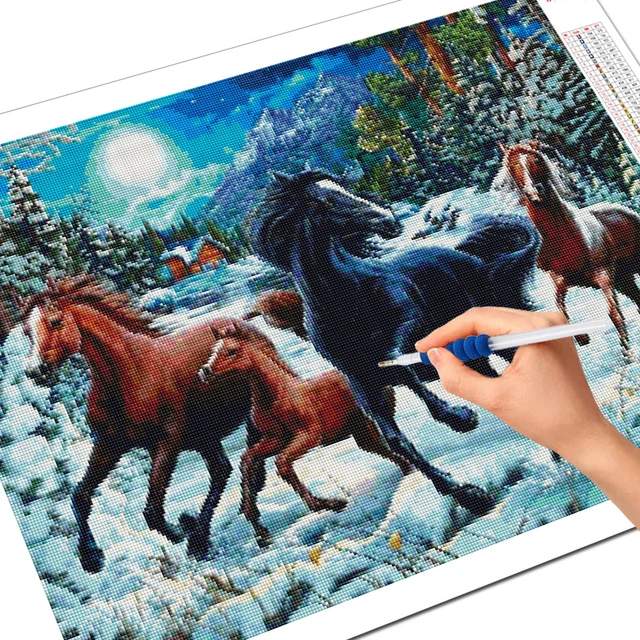 Evershine Diamond Painting Horse 5D Diamond Embroidery Animal Mosaic  Scenery Mountain New Arrival Cross Stitch Wall Decoration - AliExpress