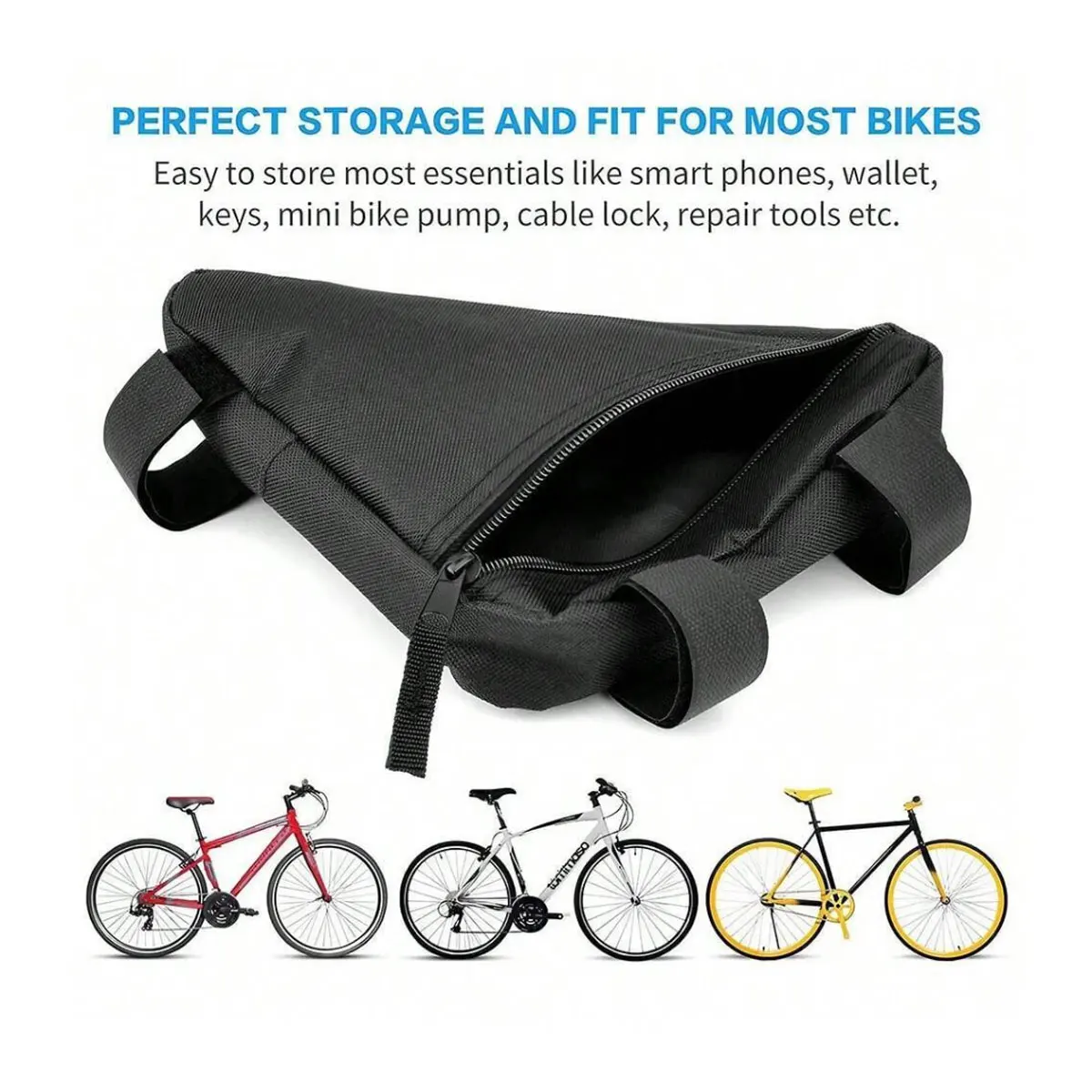 Bike Bag 1PC Triangle Bicycle Front Beam Tool Pack Mountain Bike Saddle Bag Top Tube Horizontal Bar Bag Bicycle Accessories