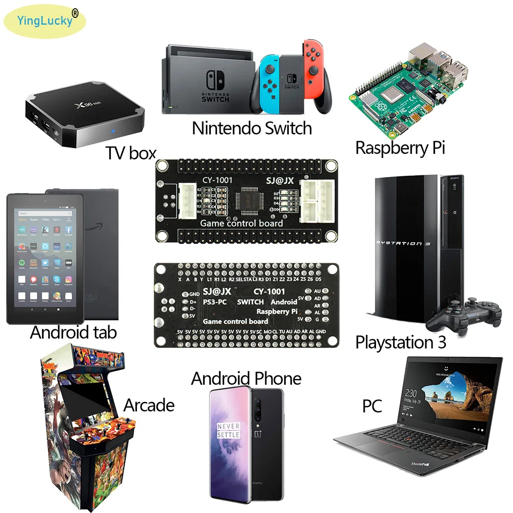 Joystick Encoder Usb, Encoder Usb Arcade A Latenza Zero, Encoder Usb Di Programmazione, Supporta Switch Pc Ps3, Raspberry Pi. Android