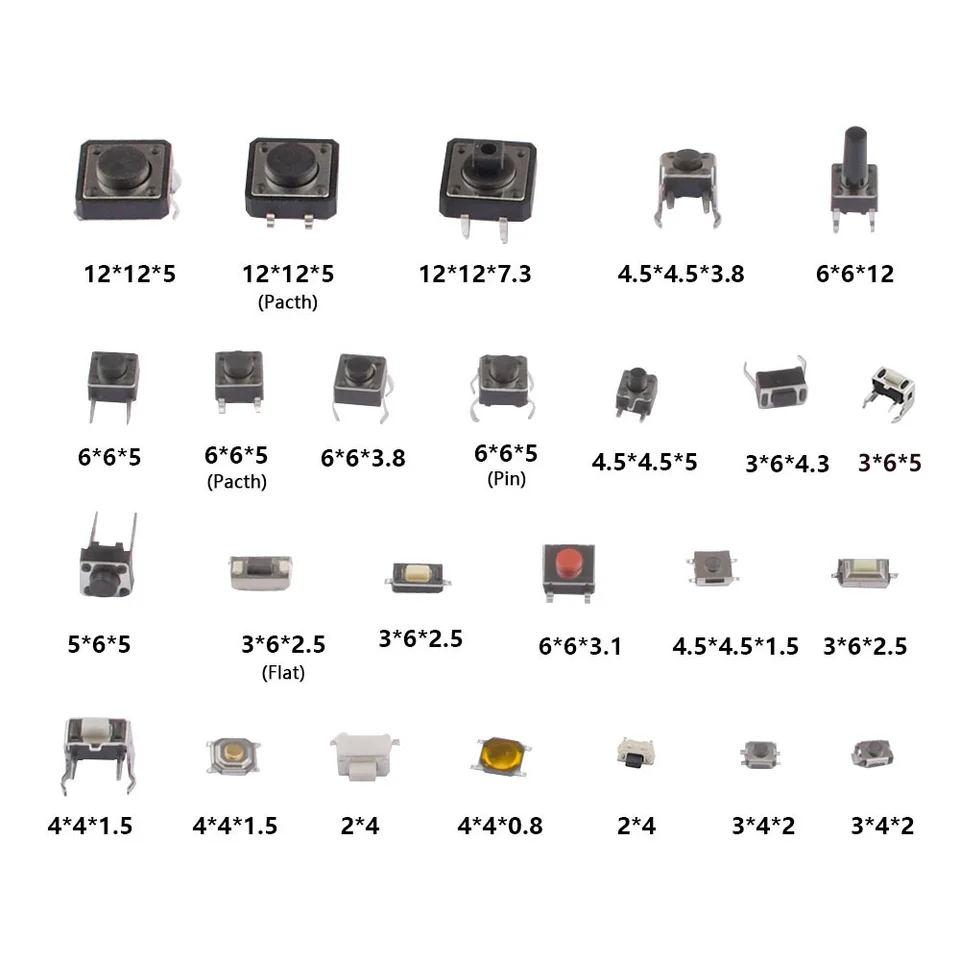 Assortimento di Interruttori a Pulsante Tattile Micro Momentaneo