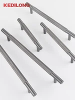 มือจับตู้ KEDLO ทำจากทองเหลืองแท้ ดีไซน์หรูหรา ลายขัดเงา สำหรับตู้เสื้อผ้า ตู้ครัว ลิ้นชัก สี Gunmetal 6